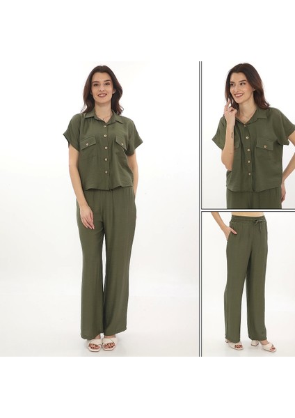 Viscon Crop Iki Cepli Kısa Kollu Gömlek modelleri