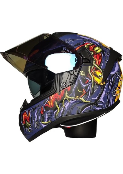 M-801-SNAKE Zombıes Orange Kask fiyatları