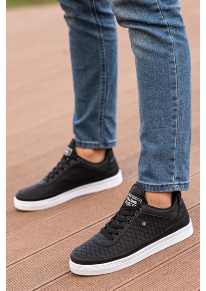 Deri Kapitone Günlük Ortopedik Rahat Kalite Bağcıklı Casual Erkek Sneaker Spor Ayakkabı