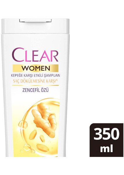 Women Kepeğe Karşı Etkili Şampuan Saç Dökülmesine Karşı Zencefil Özü 350 ml