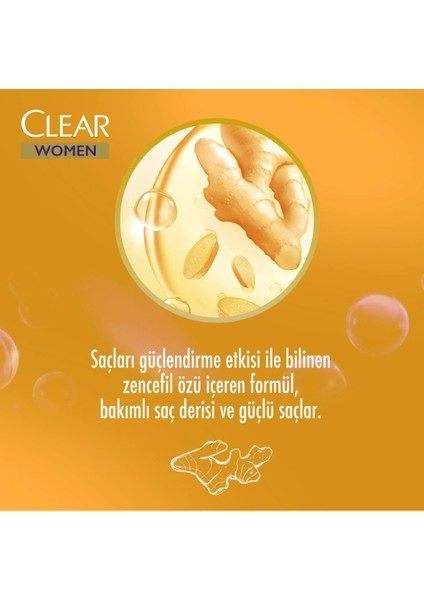 Women Kepeğe Karşı Etkili Şampuan Saç Dökülmesine Karşı Zencefil Özü 350 ml