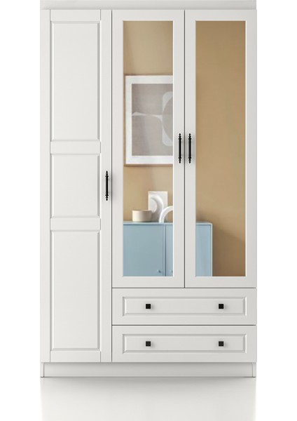 Sunroyal Concept Bahar 210CM 3 Kapak 2 Çekmece Gardırop