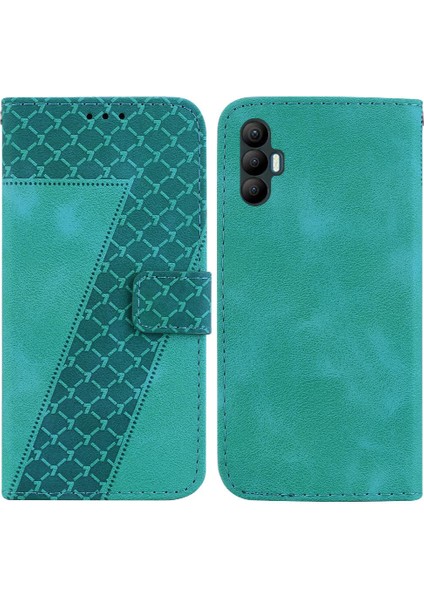 Tecno Spark 8 Pro Flip Folio Kapak Için Telefon Kılıfı Cüzdan Pu Deri Kart (Yurt Dışından)