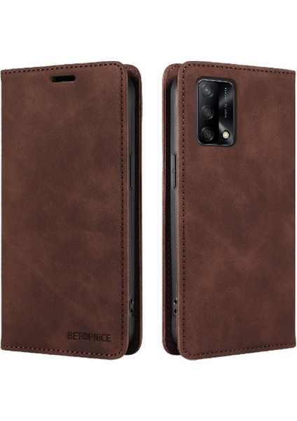 Oppo Için Kılıf A74 4G/A95 4g Koruyucu Manyetik Folio Cüzdan Pu Deri (Yurt Dışından)