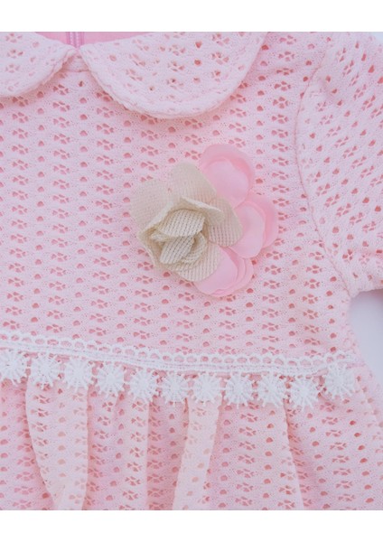 Kız Bebek Çocuk Bebe Yakalı Dantelli Fisko Örme Elbise fiyatları