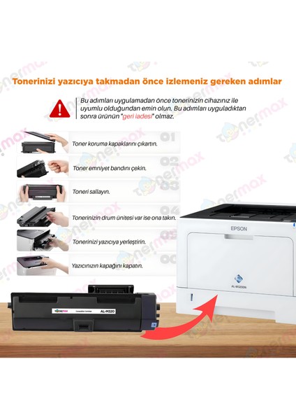 Epson Workforce AL-M320 Muadil Toner Extra Yüksek Kapasiteli / AL-M220 / AL-M310 / C13S110079 fırsatları