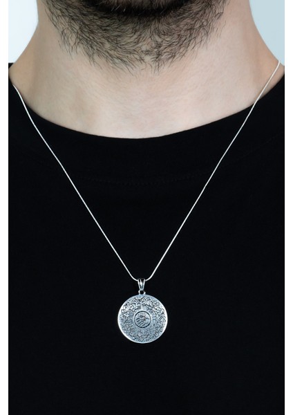 Gümüş Ayetel Kürsi Kolye Zincirli msn03 modelleri