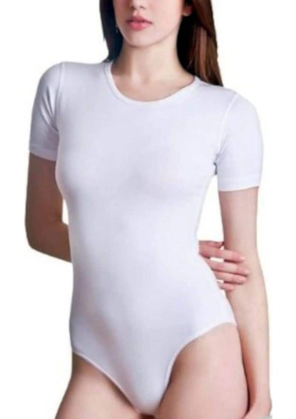 6182 Bayan Kısa Kollu Çıtçıtlı Body 3 Adet