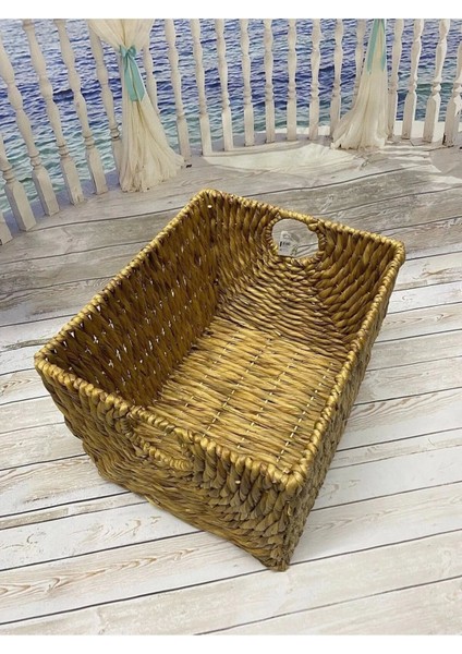 Dekoratif Dikdörtgen Sepet Düzenleyici Sele 51X43 X41 CM modelleri