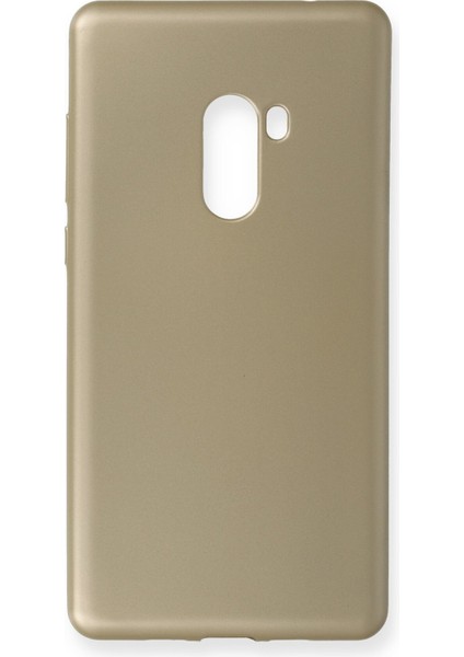 Xiaomi Mi Mix 2 Kılıf Premium Rubber Silikon - Gold 301101