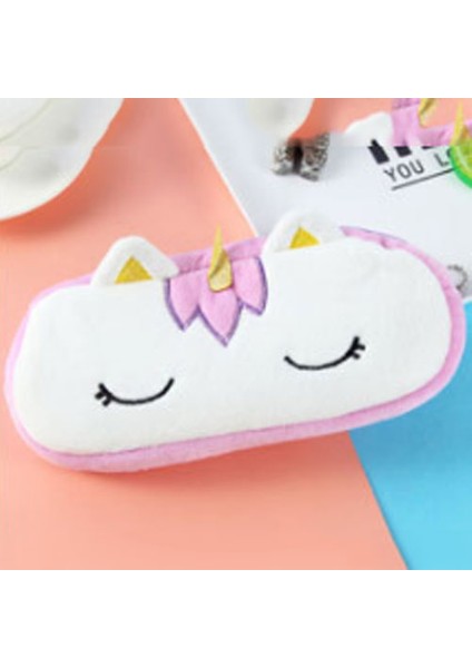 Mor Tarzı Yenilik Peluş Unicorn Kalem Kutuları Kızlar Için Kawaii Kalem Çanta Kılıfı Kalem Kutusu Sevimli Kırtasiye Hediye Ofis Okul Malzemeleri (Yurt Dışından)