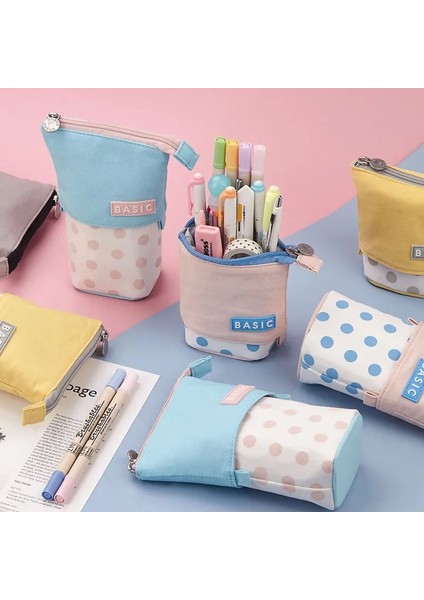 D1 Stili Yaratıcı Geri Çekilebilir Kalem Kutusu Okul Kırtasiye Saklama Çantası Dalga Noktası Kawaii Kalem Kutusu Çocuk Için Sevimli Kalemlik Hediyeler Kalem Çantaları (Yurt Dışından)