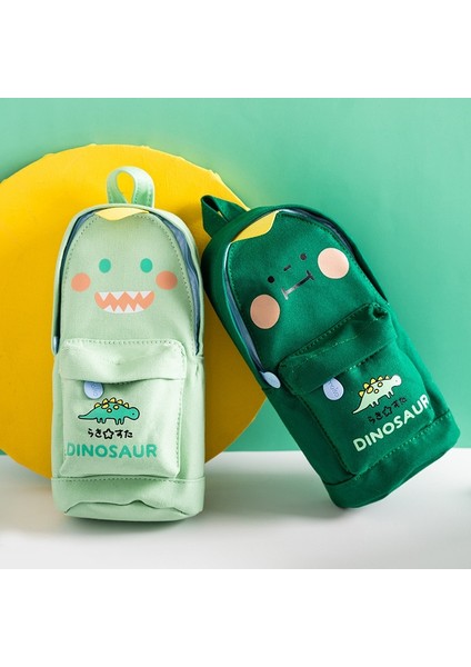 Yeşil Boyama Stili Kawaii Şanslı Kedi ve Dinozor Kalem Kalem Çantası Karikatür Schoolbag Kalemler Kırtasiye Okul A6785 Için Şekil Depolama Organizatör Kılıfı (Yurt Dışından) fırsatları