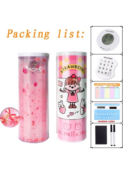 Çilek Kız Stili Nbx Beyaz Tahta Silgi Şeffaf Ayakta Anime Kalem Kalem Kutusu Kawaii Kırtasiye Kalem Kutusu Kız Çocuk Için Okul Malzemeleri 2021 (Yurt Dışından)