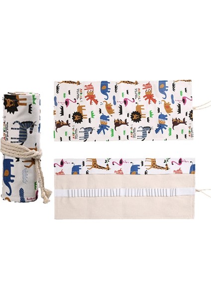 W Stili 36 Delik Kalem Kutusu Okul Malzemeleri Sanat Kalem Çantası Kılıfı Tuval Kalem Sarma Rulo Makyaj Kozmetik Fırça Kalem Depolama Kırtasiye Öğrenci (Yurt Dışından) fırsatları