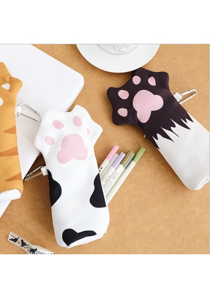 Rastgele Renk Stili 4 Renk Kedi Pençesi Pamuk Kalem Kutuları Kalemler Okul Ofisi Için Taşınabilir Öğrenci Kırtasiye Saklama Kalem Çantası Supplie (Yurt Dışından) fırsatları