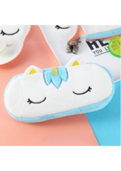 Mavi Stil Sevimli Peluş Unicorn Kalem Kutusu Okul Kalem Kutuları Kırtasiye Kalem Kutusu Kawaii Çanta Erkek Kız Okul Malzemeleri Için Bozuk Para Cüzdanı (Yurt Dışından)