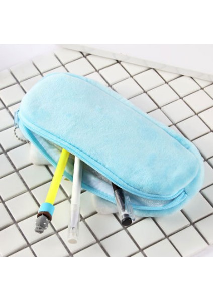 Mavi Stil Sevimli Peluş Unicorn Kalem Kutusu Okul Kalem Kutuları Kırtasiye Kalem Kutusu Kawaii Çanta Erkek Kız Okul Malzemeleri Için Bozuk Para Cüzdanı (Yurt Dışından) fırsatları