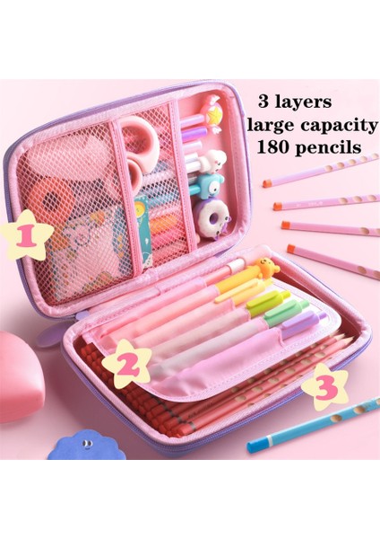 A1 Stili 3D Eva Unicorn Sevimli Kalem Kutusu Karikatür Kırtasiye Kutusu Kızlar Renkli Kalem Kutusu Öğrenci Kalem Kutusu Okul Malzemeleri Hediyeler ipad Kılıfı (Yurt Dışından)