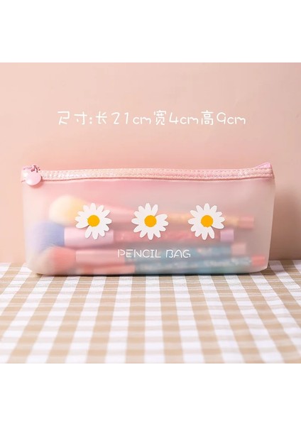 Xiaochujufendi Tarzı 1 Adet Kawaii Kalem Kutusu Mat Şeffaf Papatya Hediye Estuches Okul Kalem Kutusu Kalem Kutusu Kalem Çantası Okul Malzemeleri Kırtasiye (Yurt Dışından)