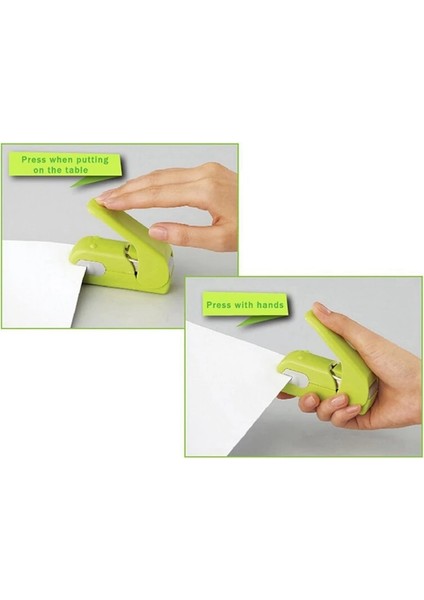 Yeşil Stil Sıcak Zımbasız Zımba Zaman Tasarruflu Zahmetsiz Iğnesiz El Tipi Zımba Mini Taşınabilir (Yurt Dışından) modelleri