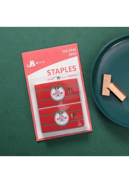 Zımba Seti Stili Noel Mini Zımba Seti Yeni Yıl Hediye Kırtasiye Okul Ofis Malzemeleri Öğrenci Ödülü Doğum Günü Hediyesi Taşınabilir Zımbalama Makinesi (Yurt Dışından)