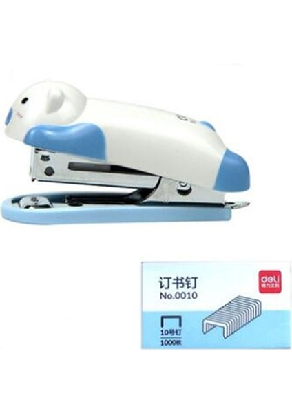 Mavi Stil Sevimli Küçük Hayvanlar Zımba Seti Mini Karikatür Okul Ofis Tedarik Öğrenci Ödülü Doğum Günü Hediyesi 10 # Zımba Için Kullanın (Yurt Dışından)