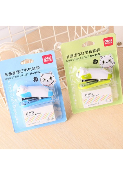 Mavi Stil Sevimli Küçük Hayvanlar Zımba Seti Mini Karikatür Okul Ofis Tedarik Öğrenci Ödülü Doğum Günü Hediyesi 10 # Zımba Için Kullanın (Yurt Dışından) fırsatları