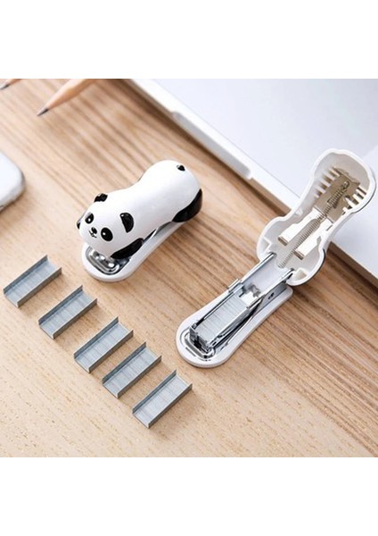 Kawaii Panda Mini Panda Zımba Seti Masaüstü Zımba Ataş Bağlayıcı Bağlayıcı Ofis Okul Malzemeleri Kırtasiye (Yurt Dışından)