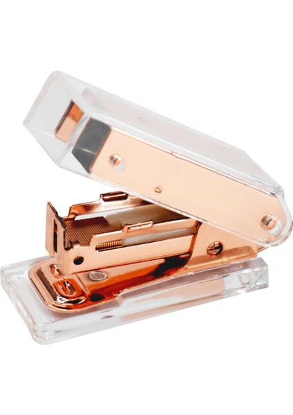 Gül Altın Tarzı Şeffaf Kağıt Küçük Zımba Gül Altın Okul Malzemeleri Kitap Ciltleme Kırtasiye Zımbalı Mini Zımba (Yurt Dışından)