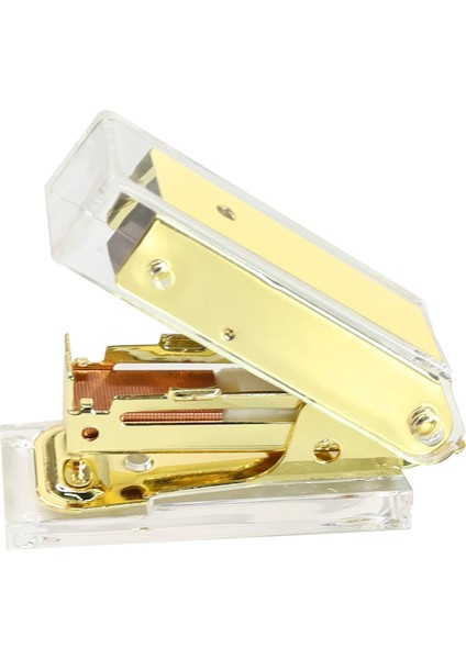 Gül Altın Tarzı Şeffaf Kağıt Küçük Zımba Gül Altın Okul Malzemeleri Kitap Ciltleme Kırtasiye Zımbalı Mini Zımba (Yurt Dışından) fiyatları