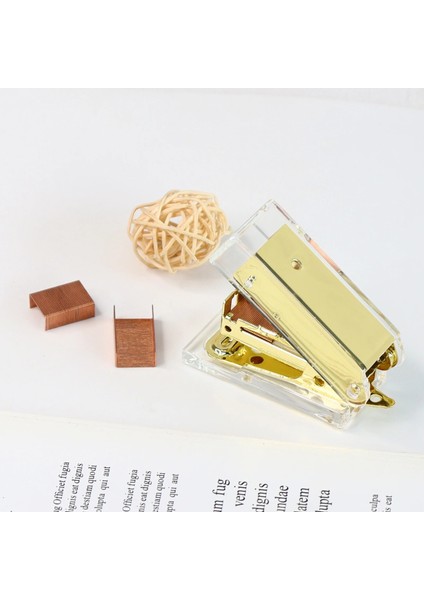 Gül Altın Tarzı Şeffaf Kağıt Küçük Zımba Gül Altın Okul Malzemeleri Kitap Ciltleme Kırtasiye Zımbalı Mini Zımba (Yurt Dışından) modelleri