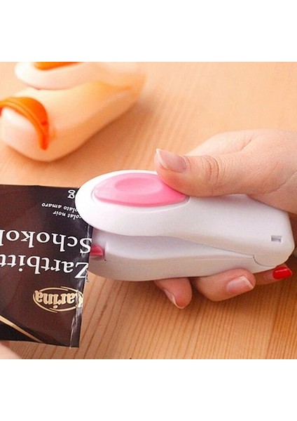 Bej Turuncu Tarzı Taşınabilir Mini Isı Mühürleyen Ev Yapıştırma Makinesi Isı Mühürleyen Capper Gıda Tasarrufu Plastik Poşet Paketi Mini Aletler (Yurt Dışından)