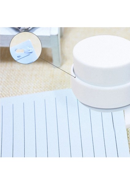 Beyaz Stil 1 Adet Mini Zımbasız Zımba Ofis Zımbasız Zımbasız Zımbaev Kağıt Ciltleme Binder Kawaii Ataç Ofis Kırtasiye (Yurt Dışından) fırsatları