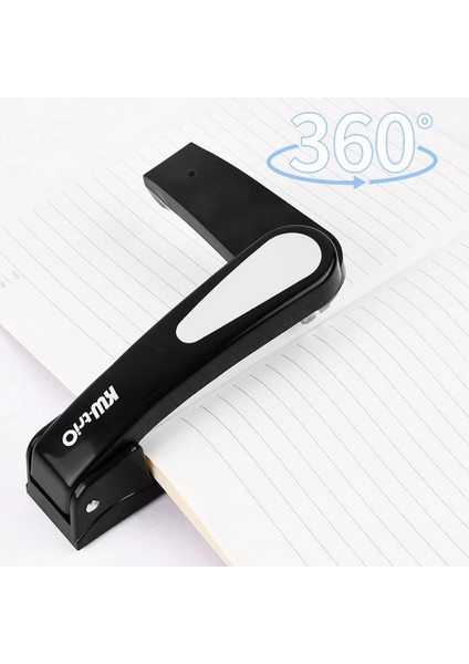Siyah Stil 360 Döndürme Ağır Hizmet Zımbası Kullanım Taples Zahmetsiz Uzun Zımba Okul Kağıt Zımbası Ofis Ciltleme Malzemeleri (Yurt Dışından) fiyatları