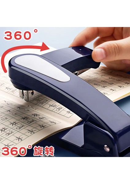 Pembe Stil 360 Döndürme Ağır Hizmet Zımbası Kullanım Taples Zahmetsiz Uzun Zımba Okul Kağıt Zımbası Ofis Ciltleme Malzemeleri (Yurt Dışından) fırsatları