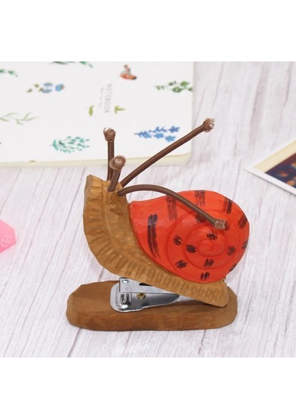 Lavanta Tarzı El Yapımı Hayvan Şekli Mini Zımba Ofis Yaratıcı Ahşap Kırtasiye Günlük Zımba Beyaz Kaz Balık Sincap Köpek Kedi Desen (Yurt Dışından)