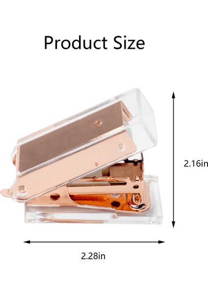 Gül Altın Tarzı Mini Şeffaf Gül Altın Zımba Ofis Ev Okul Ciltleme Malzemeleri Kawaii Küçük Zımba Metal Kırtasiye Nefis Zımba (Yurt Dışından) fırsatları