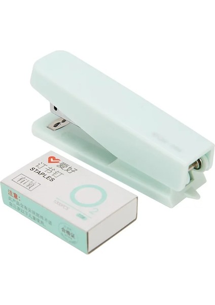 Yeşil Stil Saf Renk Taşınabilir Mini Zımba Zımba Seti 10 # Kırtasiye Ofis Ciltleme Aracı Okul Bağlayıcı Öğretmen Hediye F146 (Yurt Dışından)