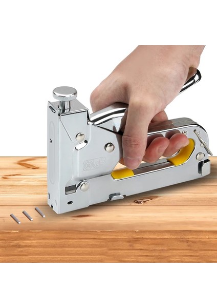 Gümüş Tarzı Çok Amaçlı Çivi Zımba Tabancası Mobilya Zımba Ahşap Kapı Döşeme Çerçeveleme Perçin Tabancası Kiti Nailers Perçin Aracı Nietzange (Yurt Dışından)