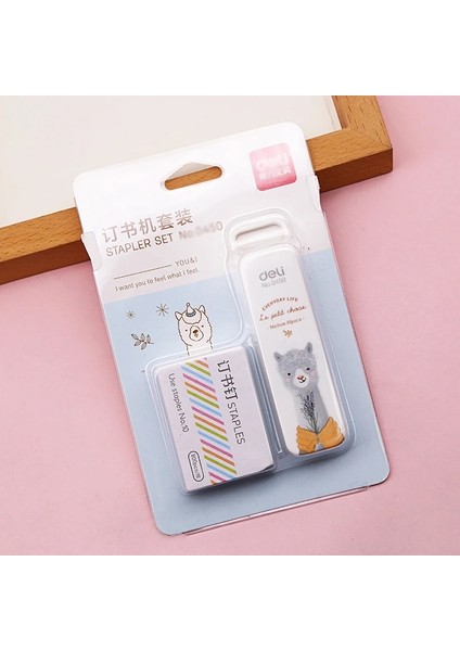 No.2 Tarzı 1 Takım (1 Adet Zımba + Taples) Manuel Mini Zımba 2 Renk Kawaii Zımba Okul Kırtasiye Ofis Malzemeleri (Ss) (Yurt Dışından)