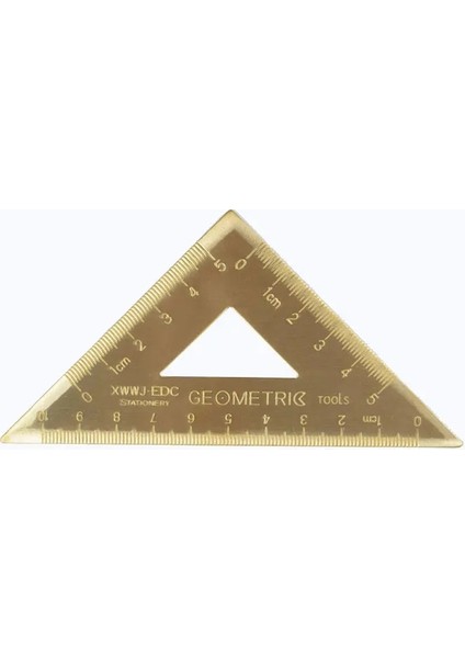 Stil A-Pirinç Stili Pirinç Cetvel Ikizkenar Üçgen Cetvel Okul Çocuklar Hediye Seti Ölçü Araçları Metal Bakır Cetvel Kawaii Kırtasiye Aksesuarları Cetvel (Yurt Dışından)