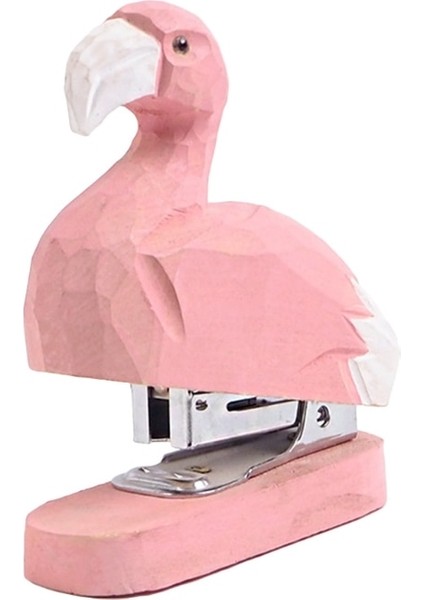 Pembe Kuğu Stili Klasik Ahşap Zımba Gerçekçi 3D Hayvan Zımba Eets Kapasite Ofis Ev Masaüstü Öğretmen Için Dekoratif Zımba (Yurt Dışından)