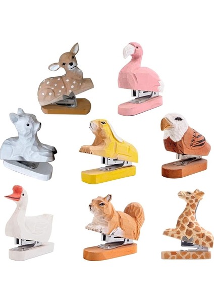 Pembe Kuğu Stili Klasik Ahşap Zımba Gerçekçi 3D Hayvan Zımba Eets Kapasite Ofis Ev Masaüstü Öğretmen Için Dekoratif Zımba (Yurt Dışından) fiyatları