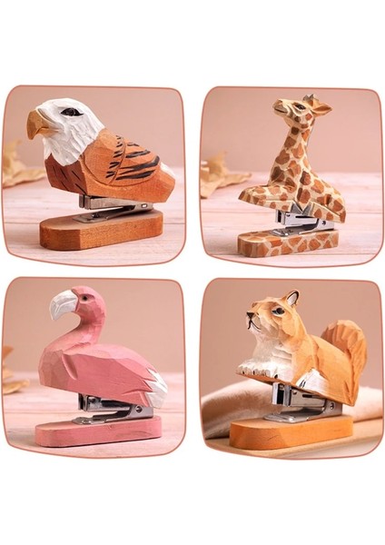 Pembe Kuğu Stili Klasik Ahşap Zımba Gerçekçi 3D Hayvan Zımba Eets Kapasite Ofis Ev Masaüstü Öğretmen Için Dekoratif Zımba (Yurt Dışından) fırsatları