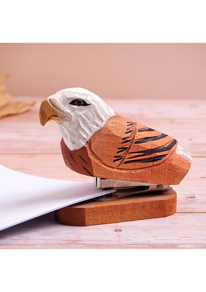 Pembe Kuğu Stili Klasik Ahşap Zımba Gerçekçi 3D Hayvan Zımba Eets Kapasite Ofis Ev Masaüstü Öğretmen Için Dekoratif Zımba (Yurt Dışından) indirimleri