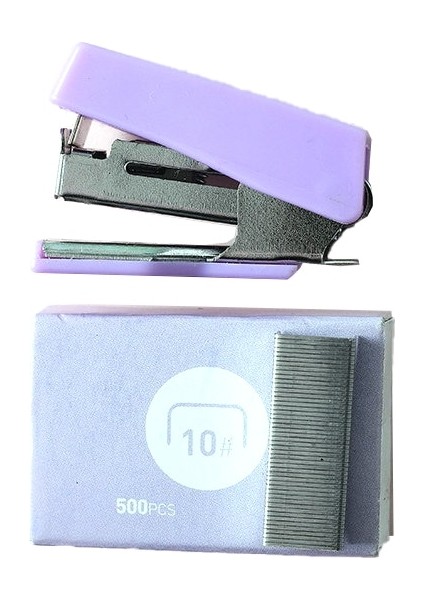 Stil-03 Stili Taşınabilir Mini Morandi Renkli Metal Zımba Seti Wittaples Ciltleme Araçları Kırtasiye Ofis Okul Öğrenci Malzemeleri (Yurt Dışından)