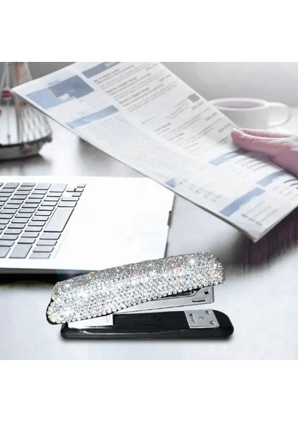 Beyaz Stil Ofis, Okul Veya Ev Için Elmas Kristal El Yapımı Bling Göz Kamaştırıcı Zımba (Yurt Dışından) modelleri