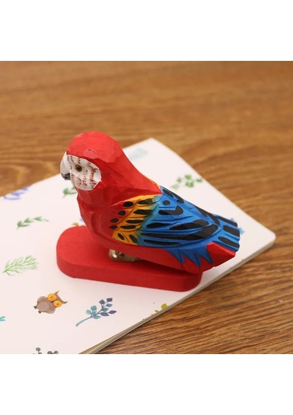 Turuncu Tarzı El Yapımı Hayvan Şekli Mini Zımba Ofis Yaratıcı Ahşap Kırtasiye Günlük Zımba Beyaz Kaz Balık Sincap Köpek Kedi Desen (Yurt Dışından)