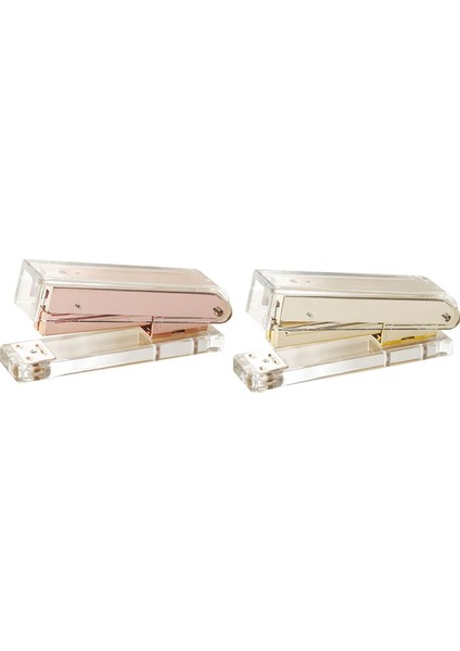 Altın Tarzı Rose Goldgold Masaüstü Zımba Kırtasiye Aksesuarları Hediye Şeffaf Akrilik Ev Okul Ofis Için Standart Zımba Zımba (Yurt Dışından) fiyatları